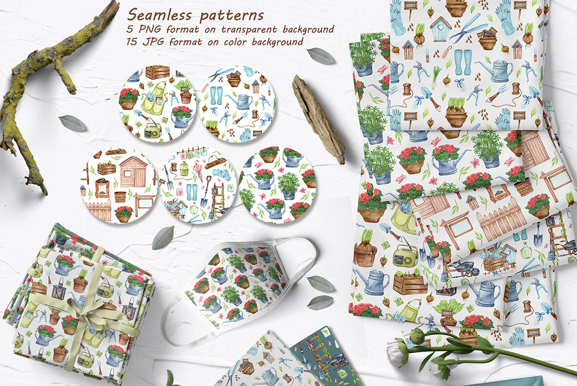 Gardening Watercolor Collection 13