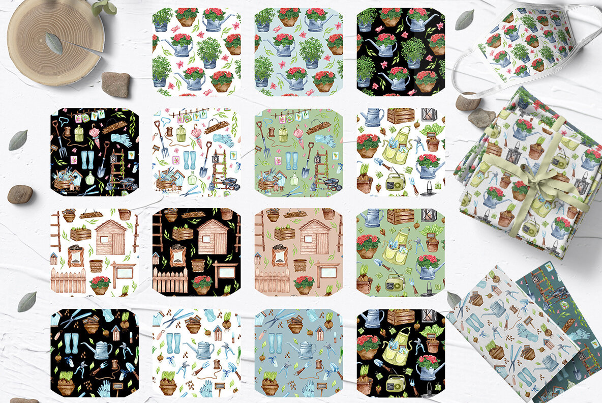 Gardening Watercolor Collection 14