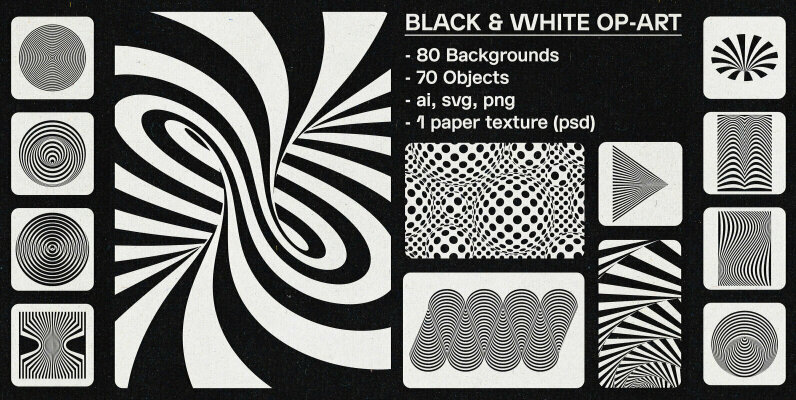 Black   White Optical Art