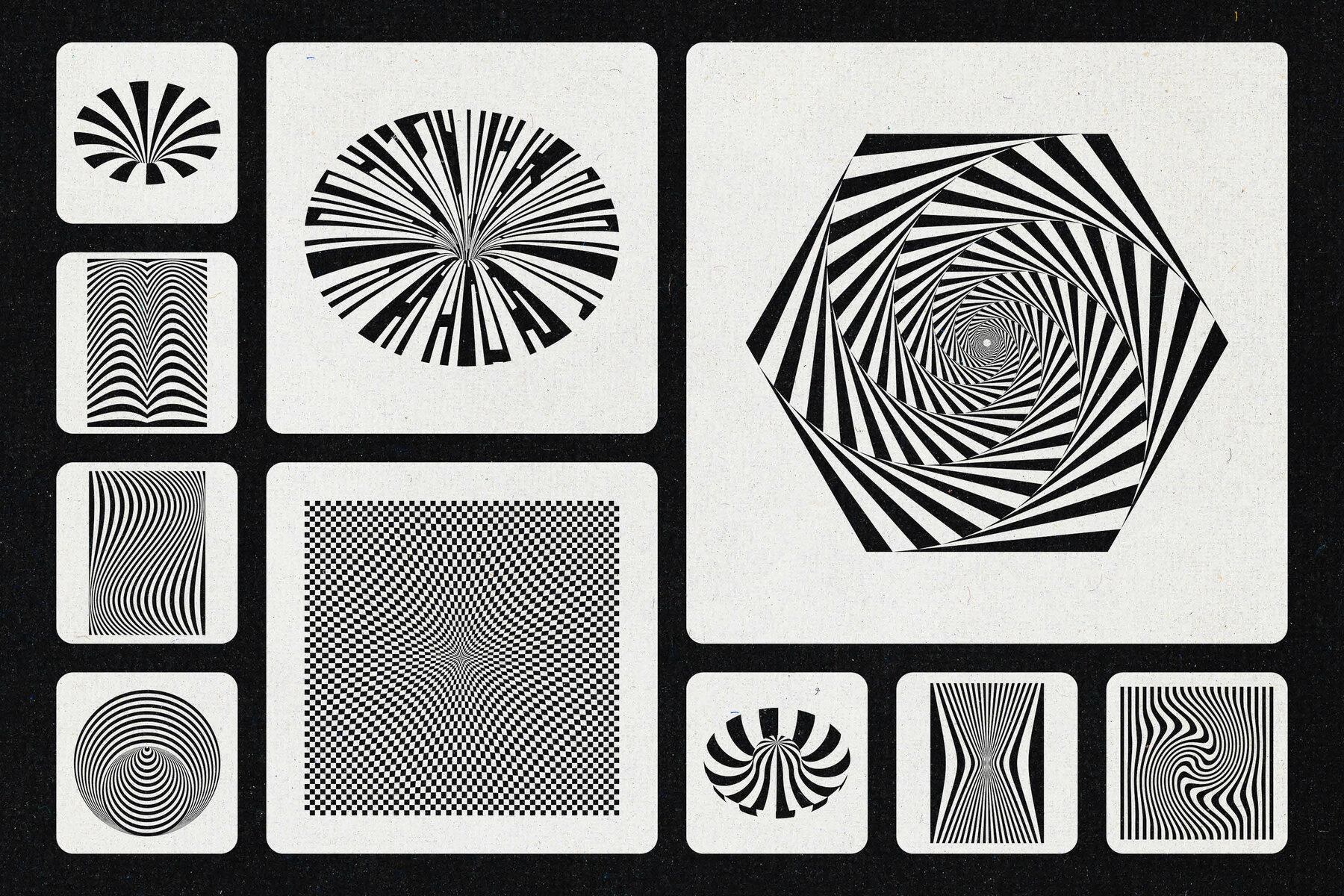 Black   White Optical Art 23