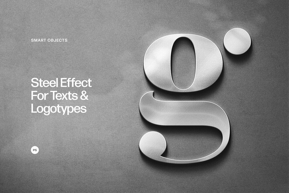 Steel Effect for Texts   Logotypes 1