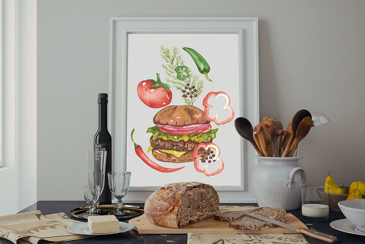 Barbeque Watercolor Collection 6