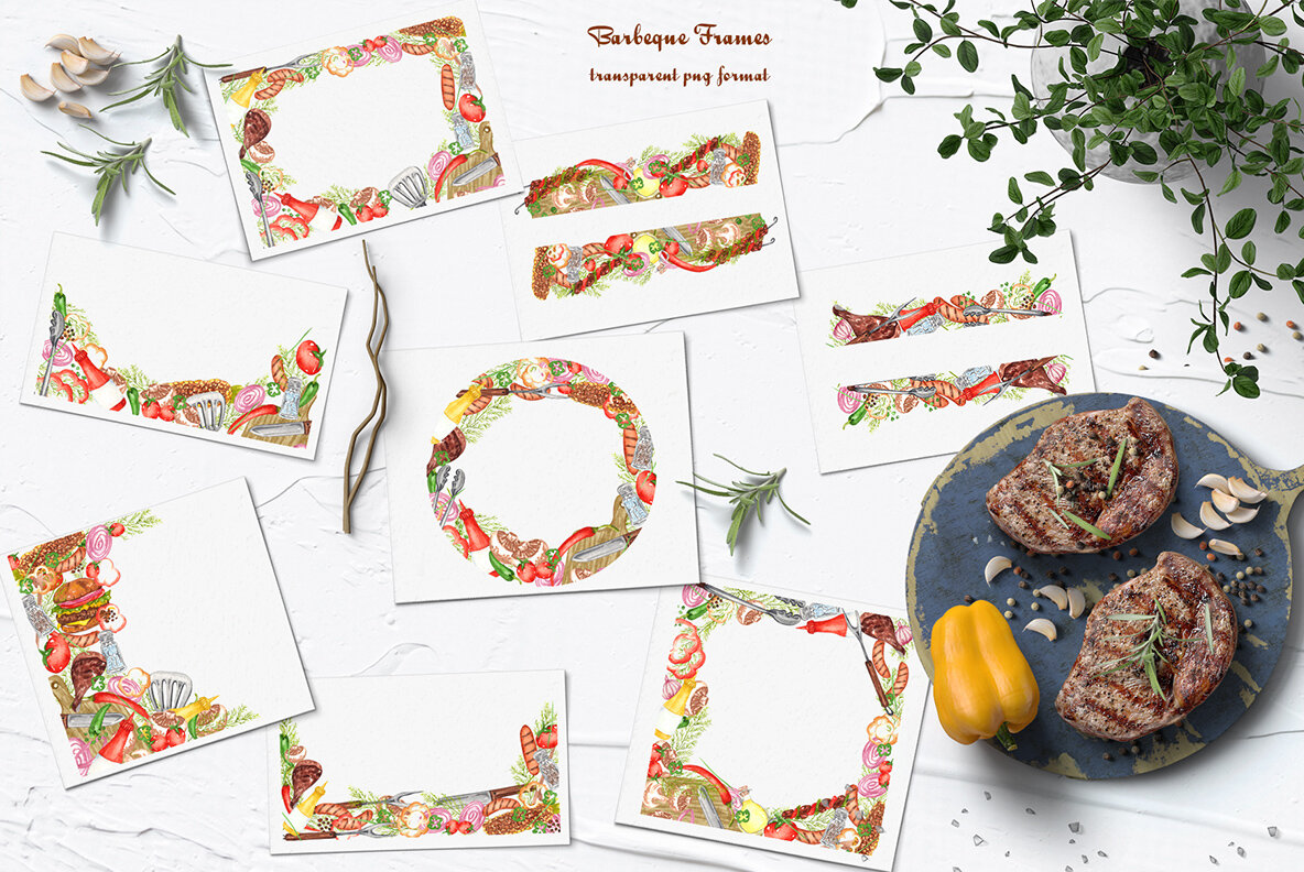 Barbeque Watercolor Collection 7