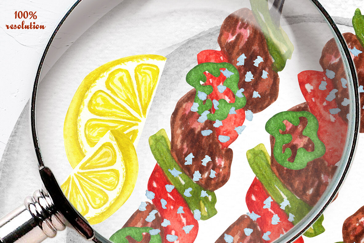 Barbeque Watercolor Collection 11