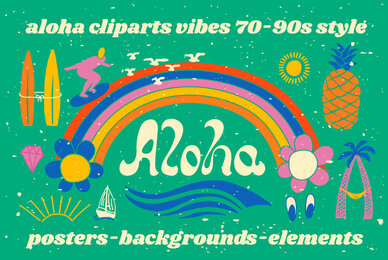 Aloha Cliparts Vibes 70 90s Style