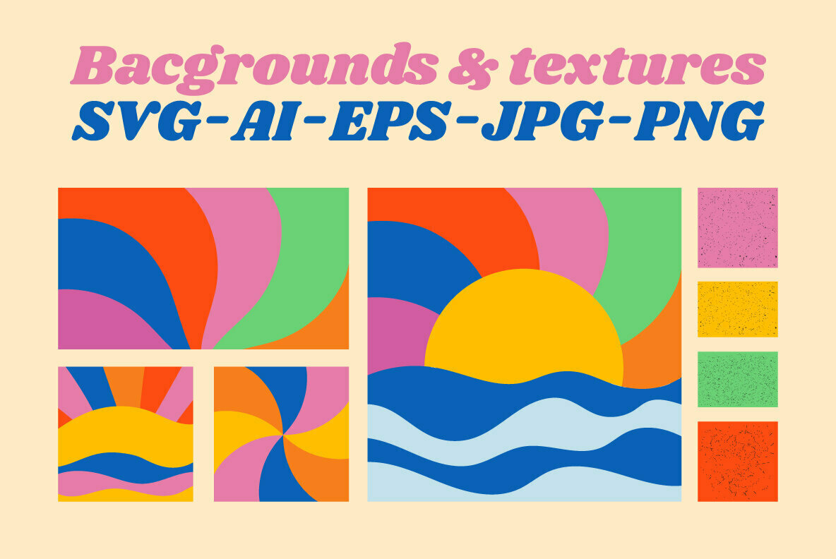 Aloha Cliparts Vibes 70 90s Style 2