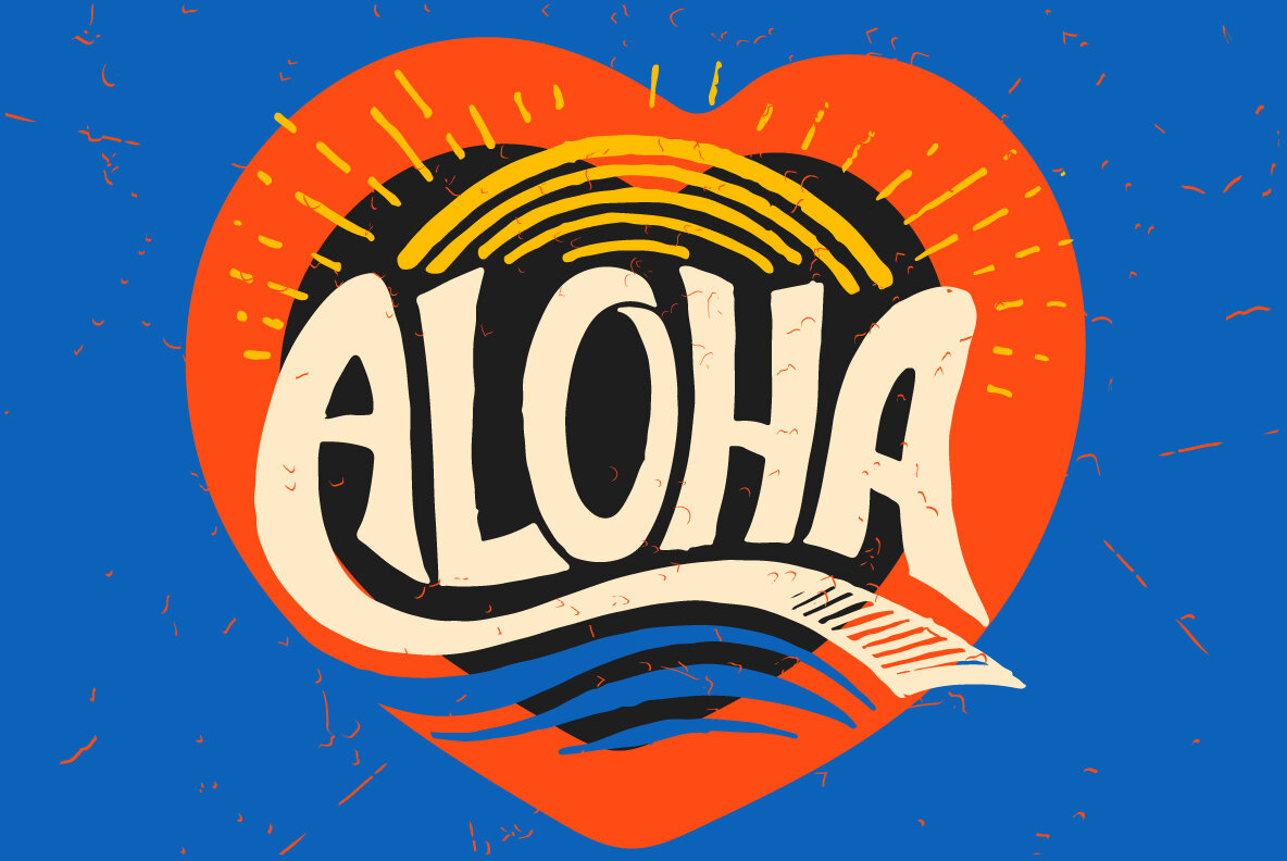 Aloha Cliparts Vibes 70 90s Style 7