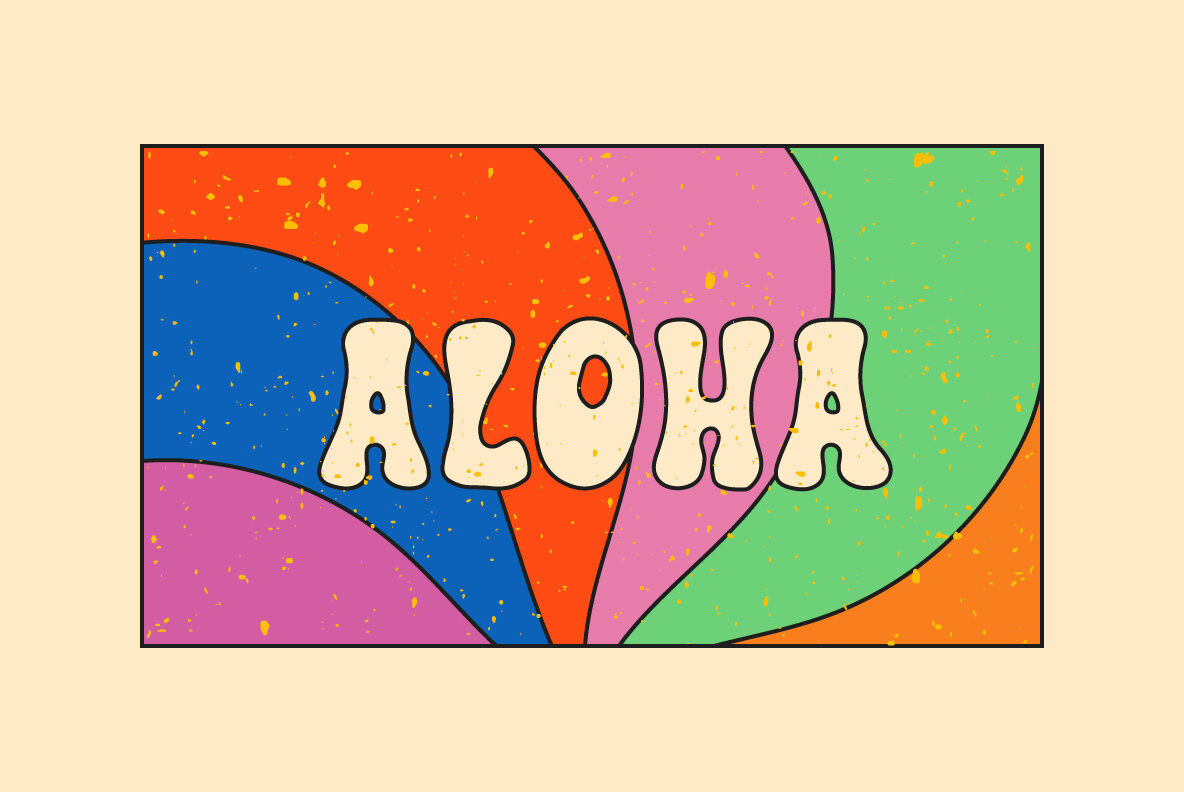 Aloha Cliparts Vibes 70 90s Style 9
