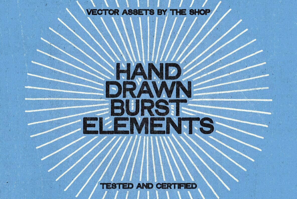 28 Hand Drawn Burst Elements 1
