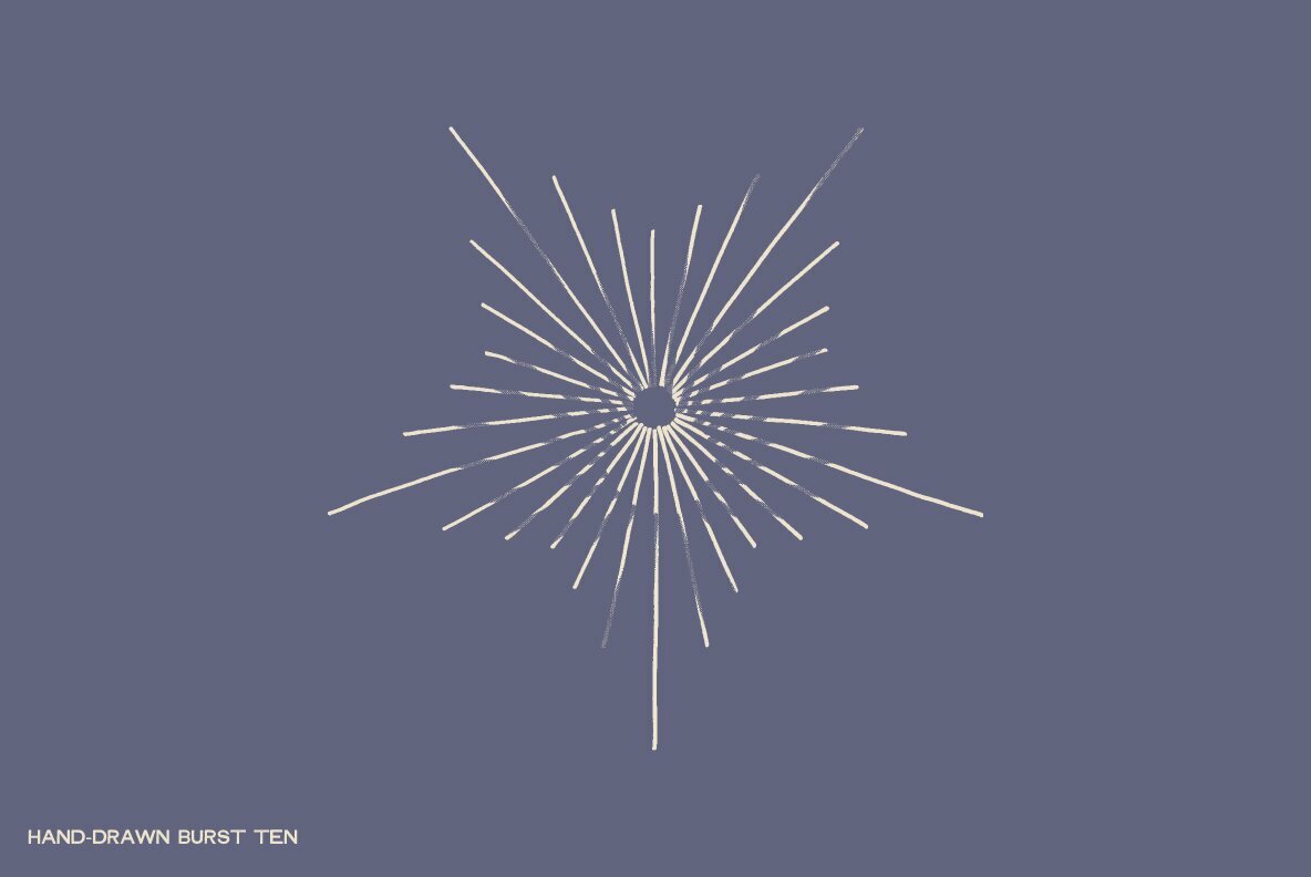 28 Hand Drawn Burst Elements 8