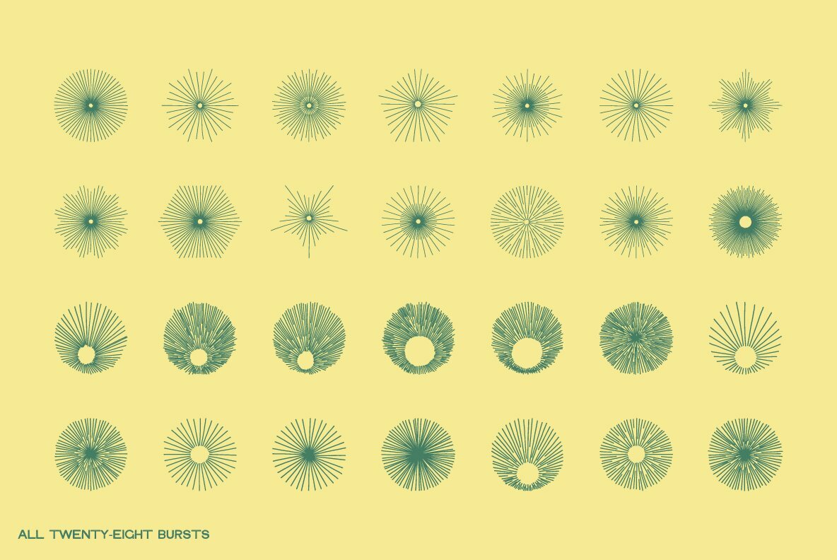 28 Hand Drawn Burst Elements 14