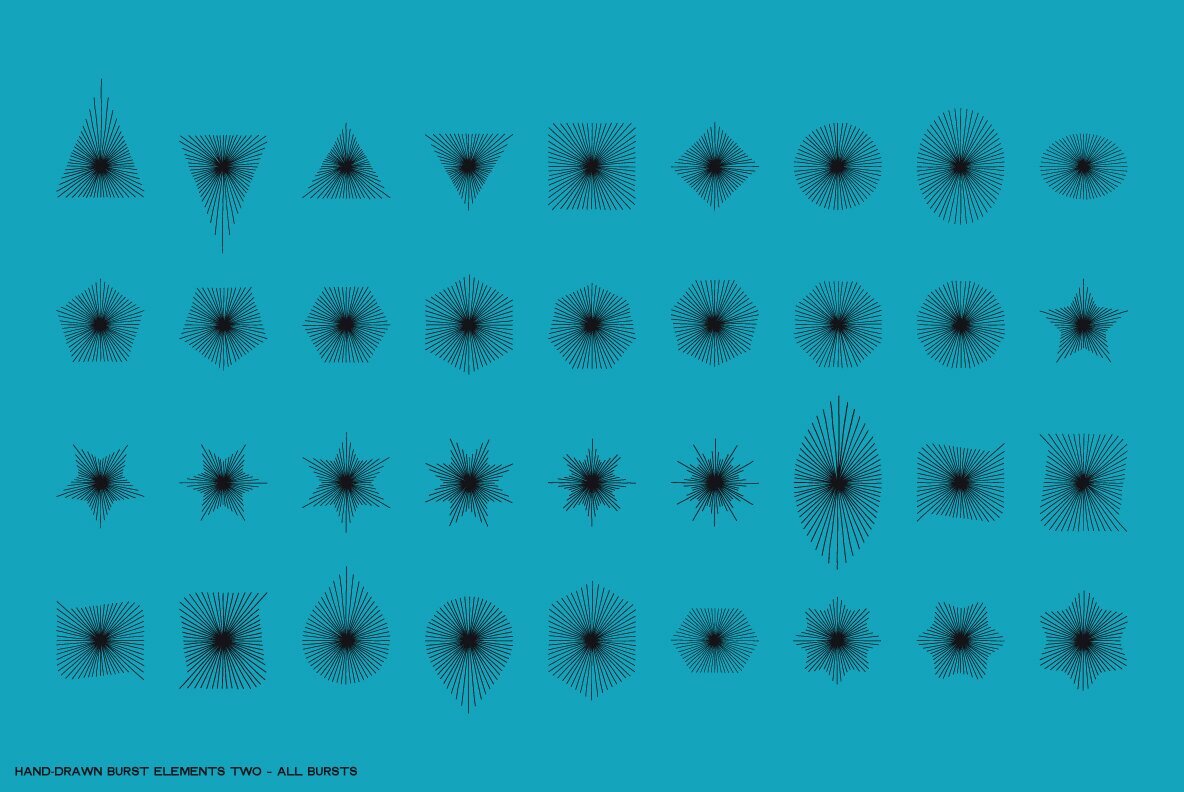 36 Hand Drawn Burst Elements 24