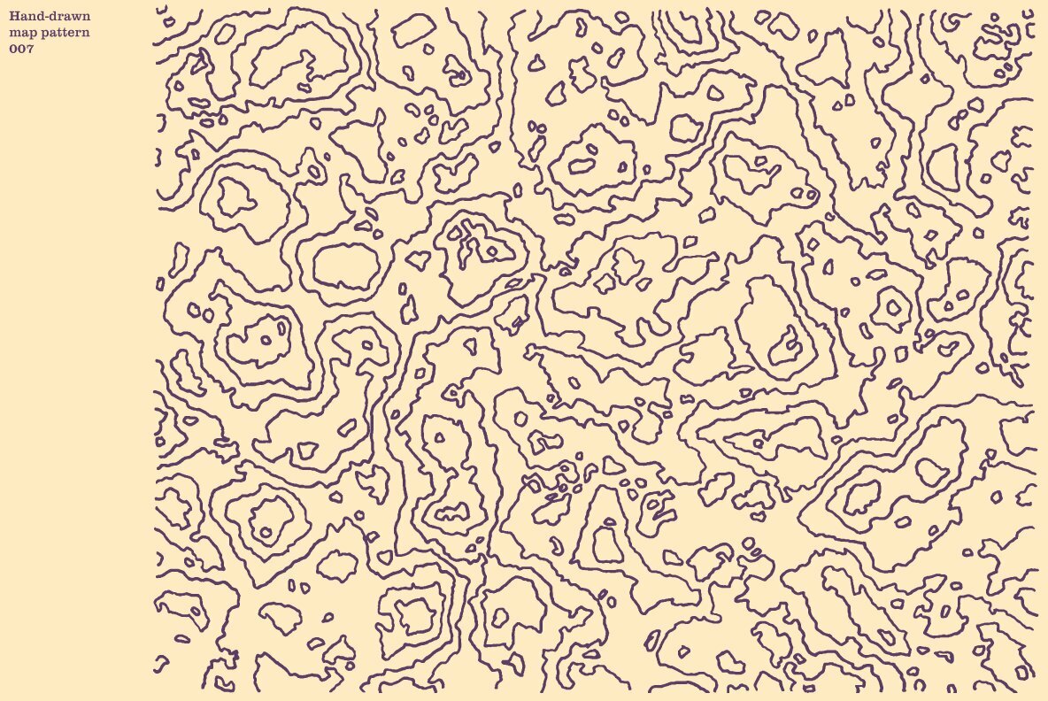 Hand Drawn Vector Map Patterns Volume 01 8
