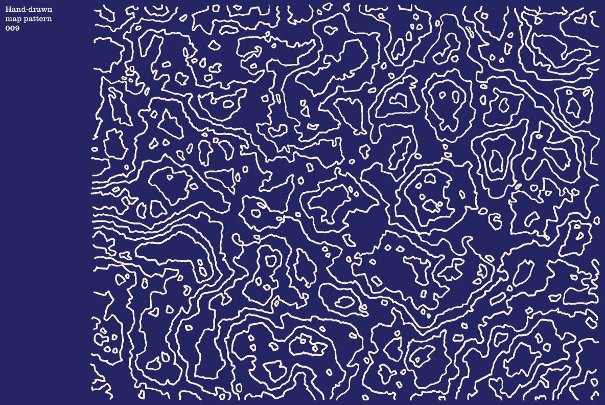 Hand Drawn Vector Map Patterns Volume 01 10