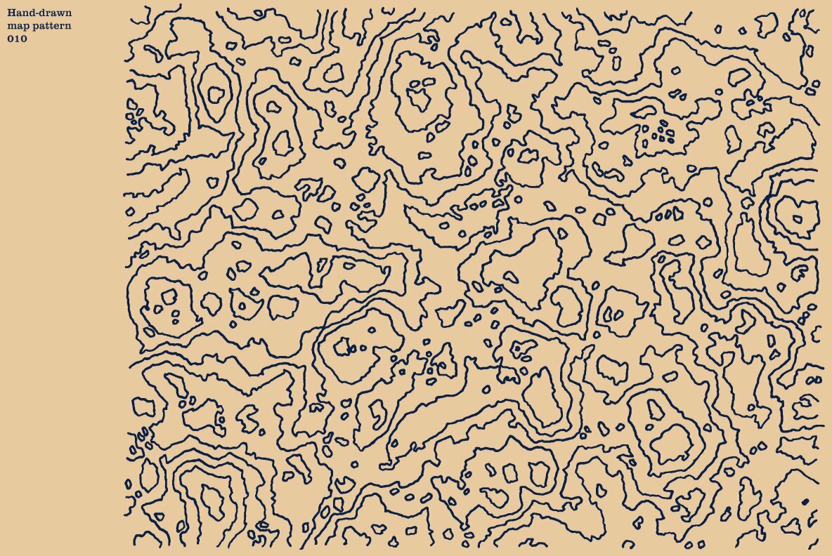 Hand Drawn Vector Map Patterns Volume 01 11