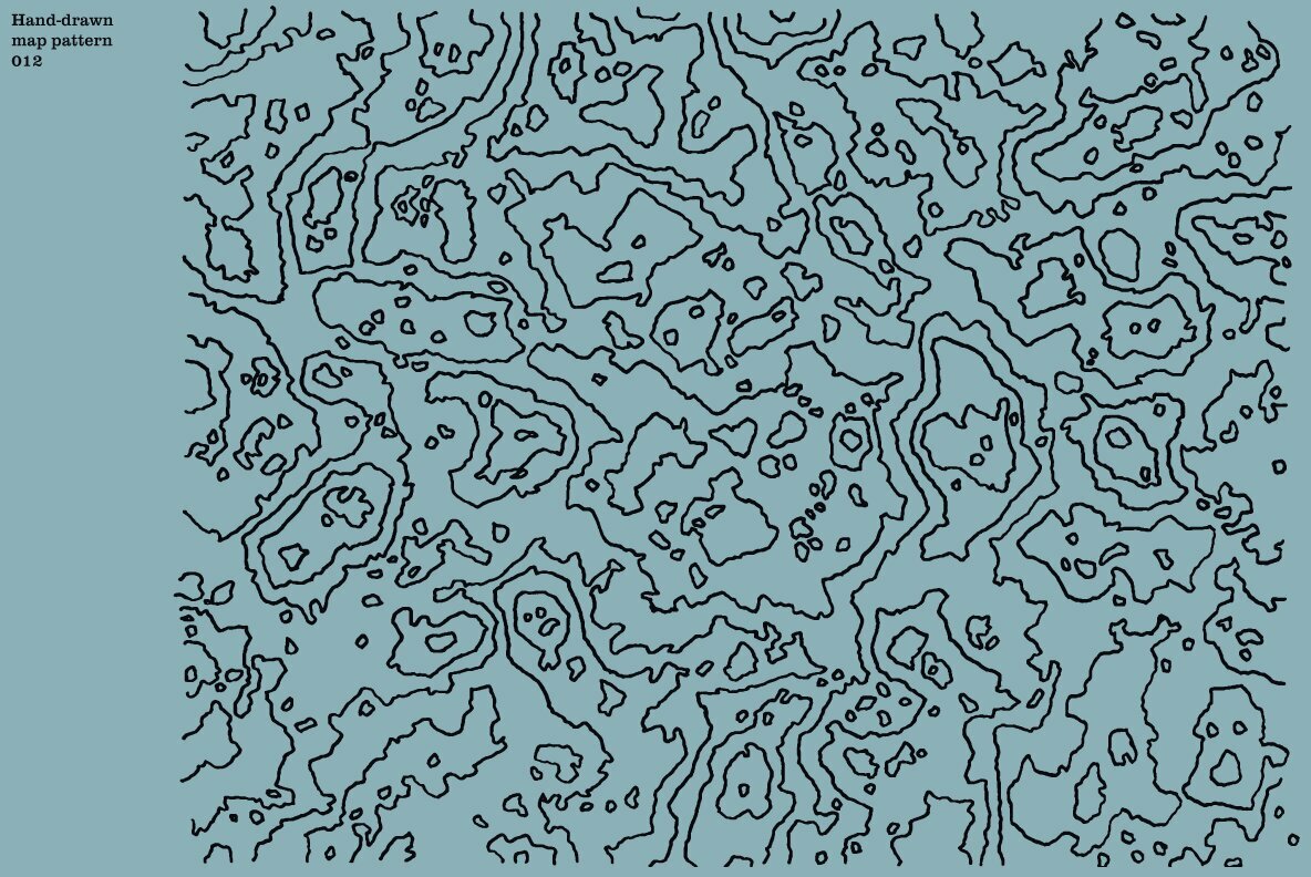 Hand Drawn Vector Map Patterns Volume 01 13