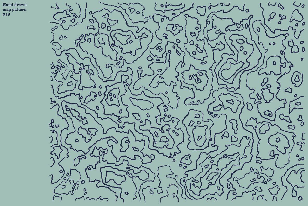 Hand Drawn Vector Map Patterns Volume 01 19