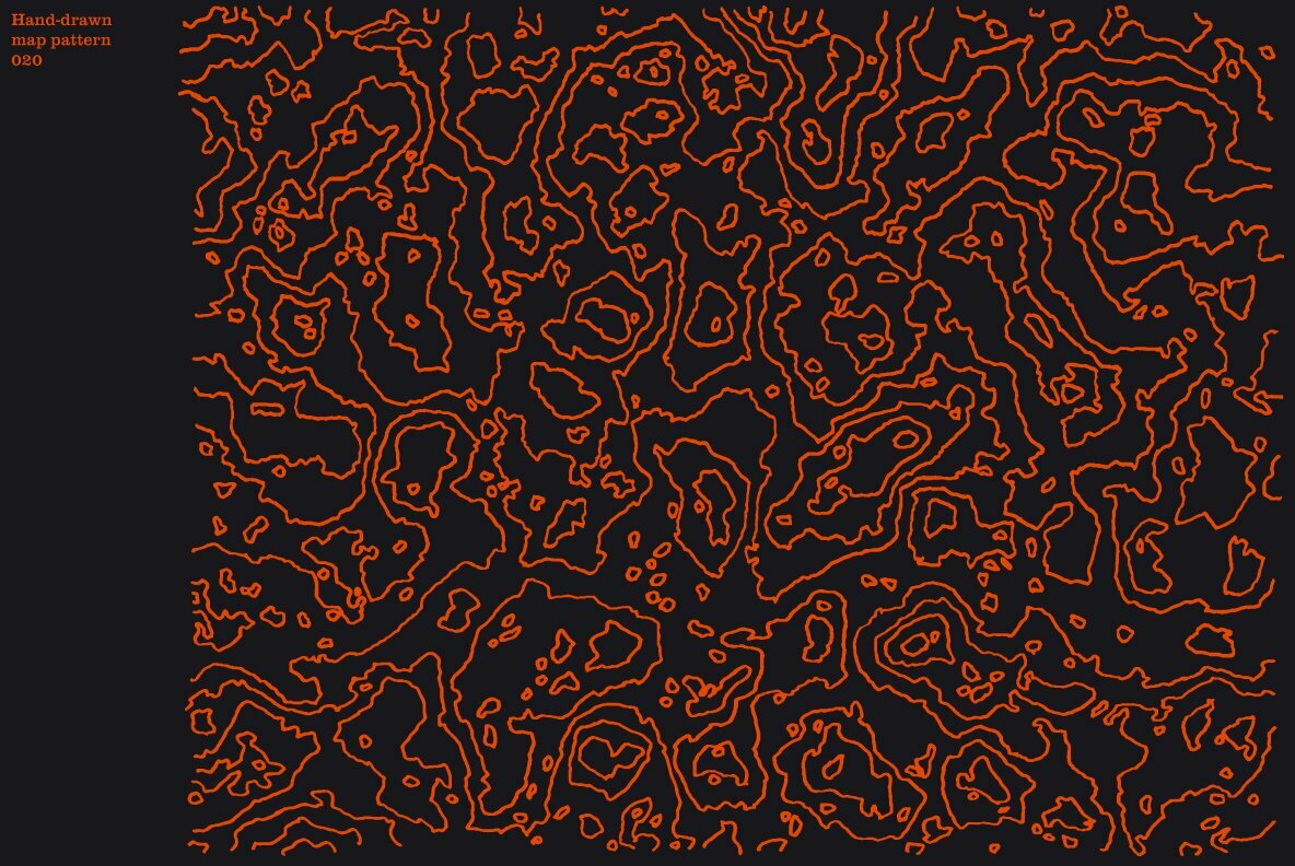 Hand Drawn Vector Map Patterns Volume 01 21