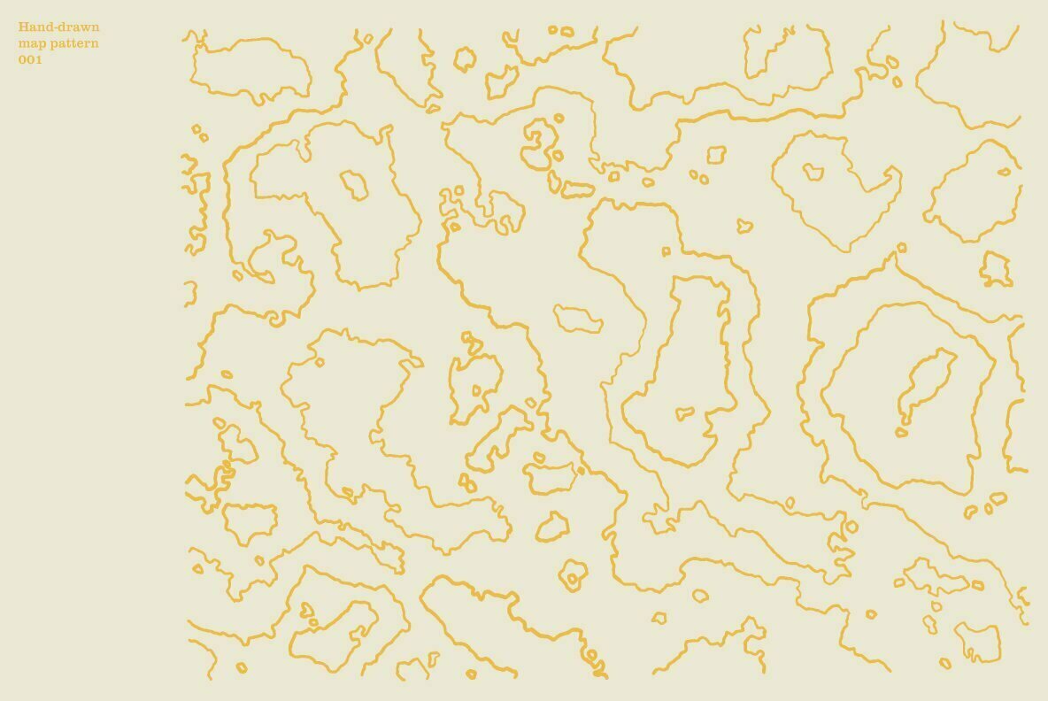 Hand Drawn Vector Map Patterns Volume 02 2