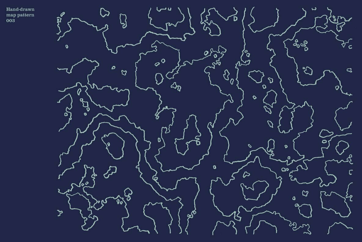 Hand Drawn Vector Map Patterns Volume 02 4