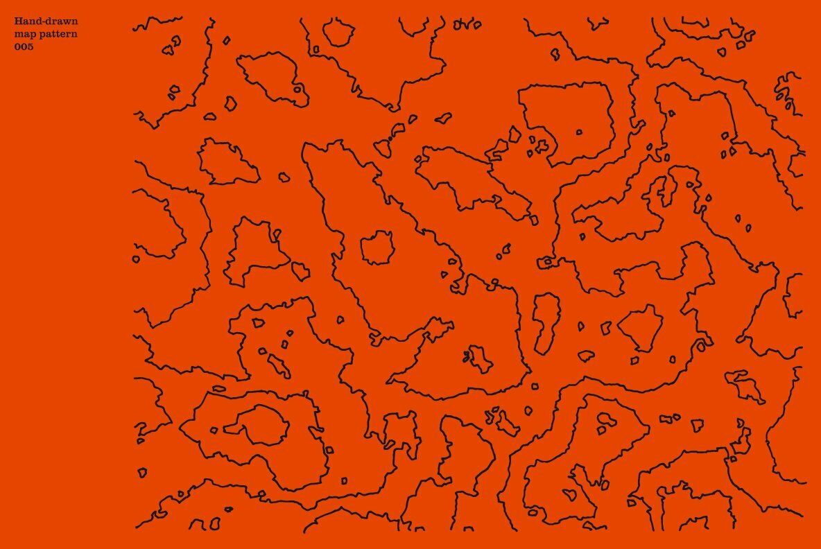 Hand Drawn Vector Map Patterns Volume 02 6