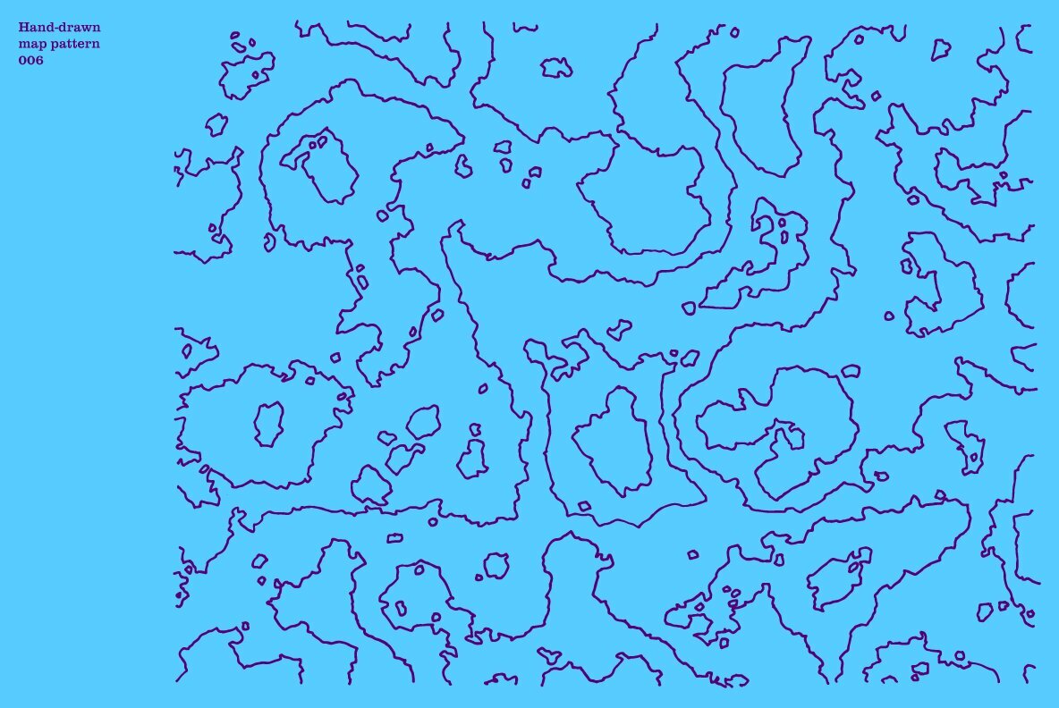 Hand Drawn Vector Map Patterns Volume 02 7