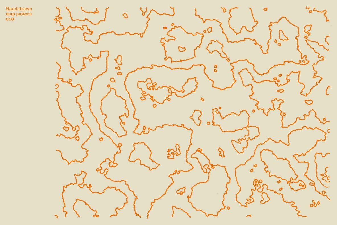 Hand Drawn Vector Map Patterns Volume 02 11