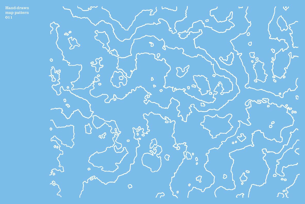 Hand Drawn Vector Map Patterns Volume 02 12