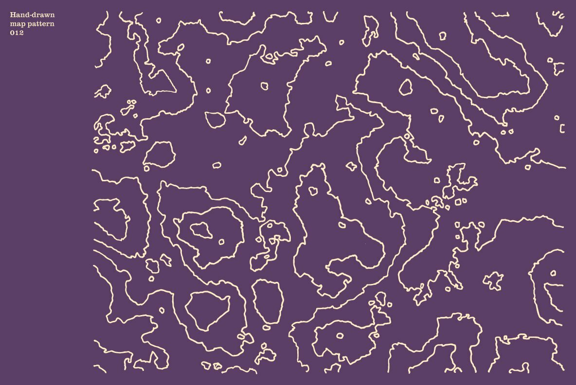 Hand Drawn Vector Map Patterns Volume 02 13