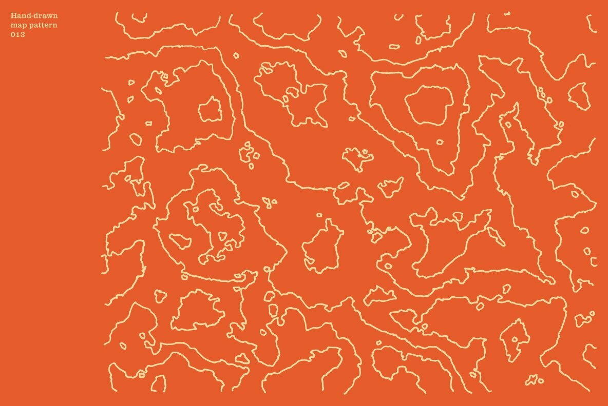Hand Drawn Vector Map Patterns Volume 02 14