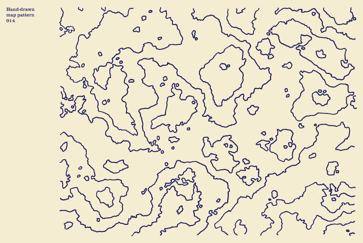 Hand Drawn Vector Map Patterns Volume 02 15