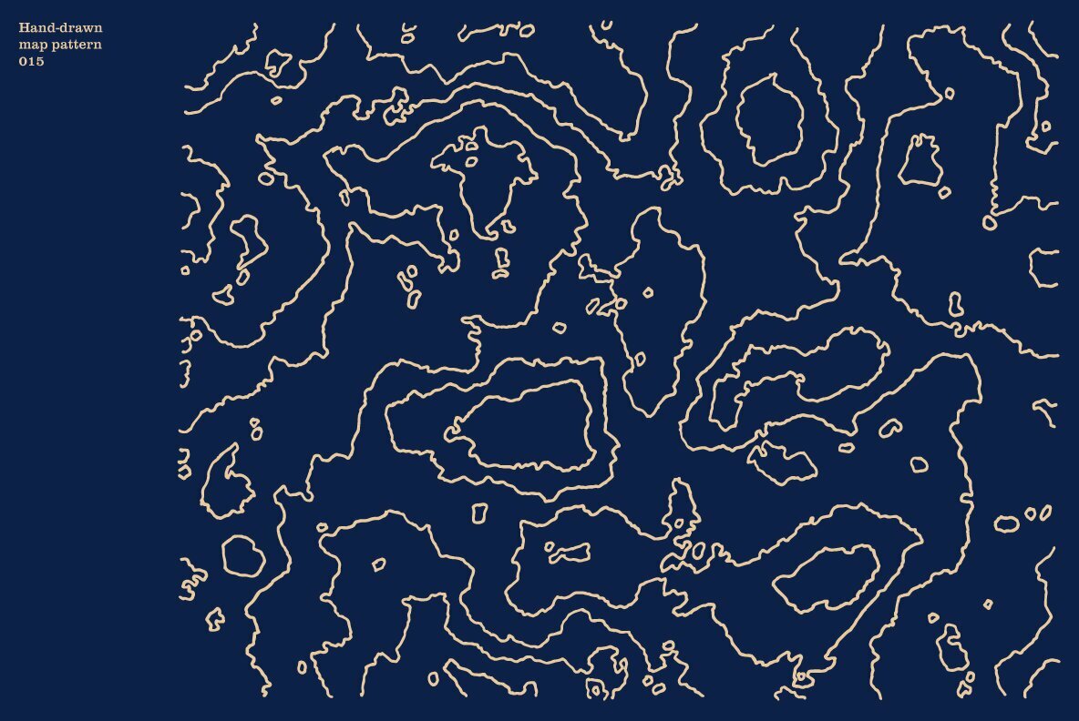 Hand Drawn Vector Map Patterns Volume 02 16