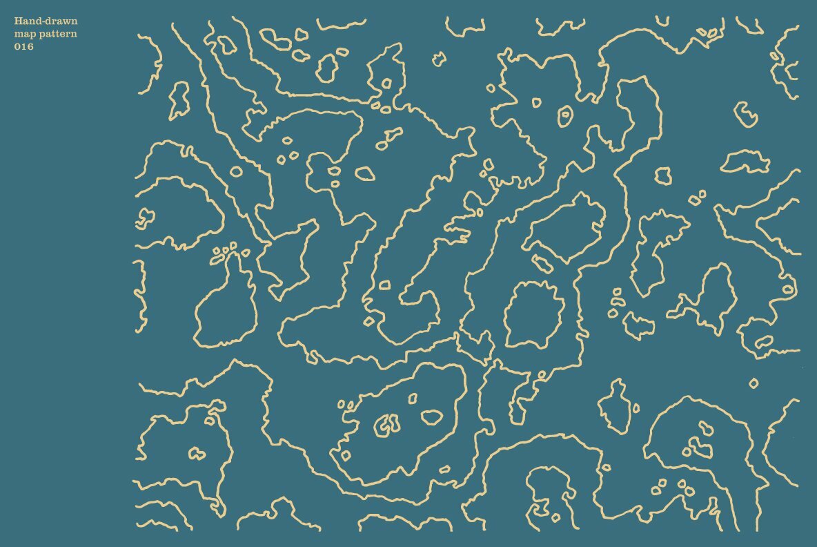 Hand Drawn Vector Map Patterns Volume 02 17