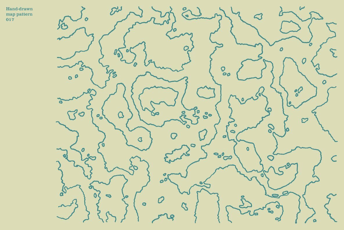 Hand Drawn Vector Map Patterns Volume 02 18