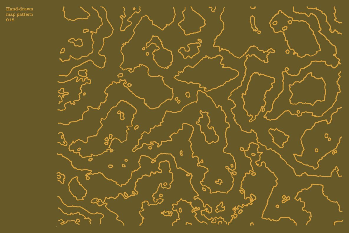 Hand Drawn Vector Map Patterns Volume 02 19