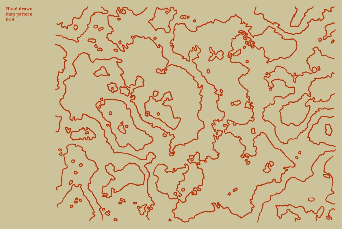 Hand Drawn Vector Map Patterns Volume 02 20