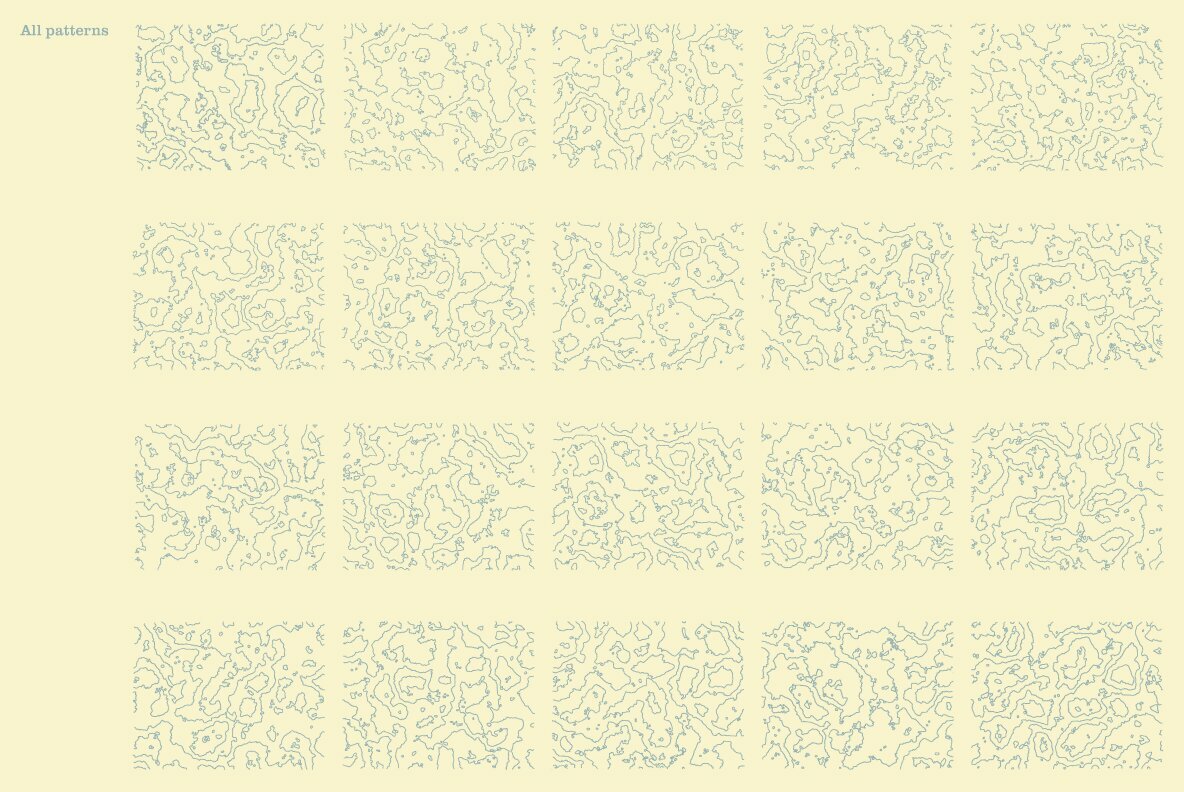 Hand Drawn Vector Map Patterns Volume 02 23