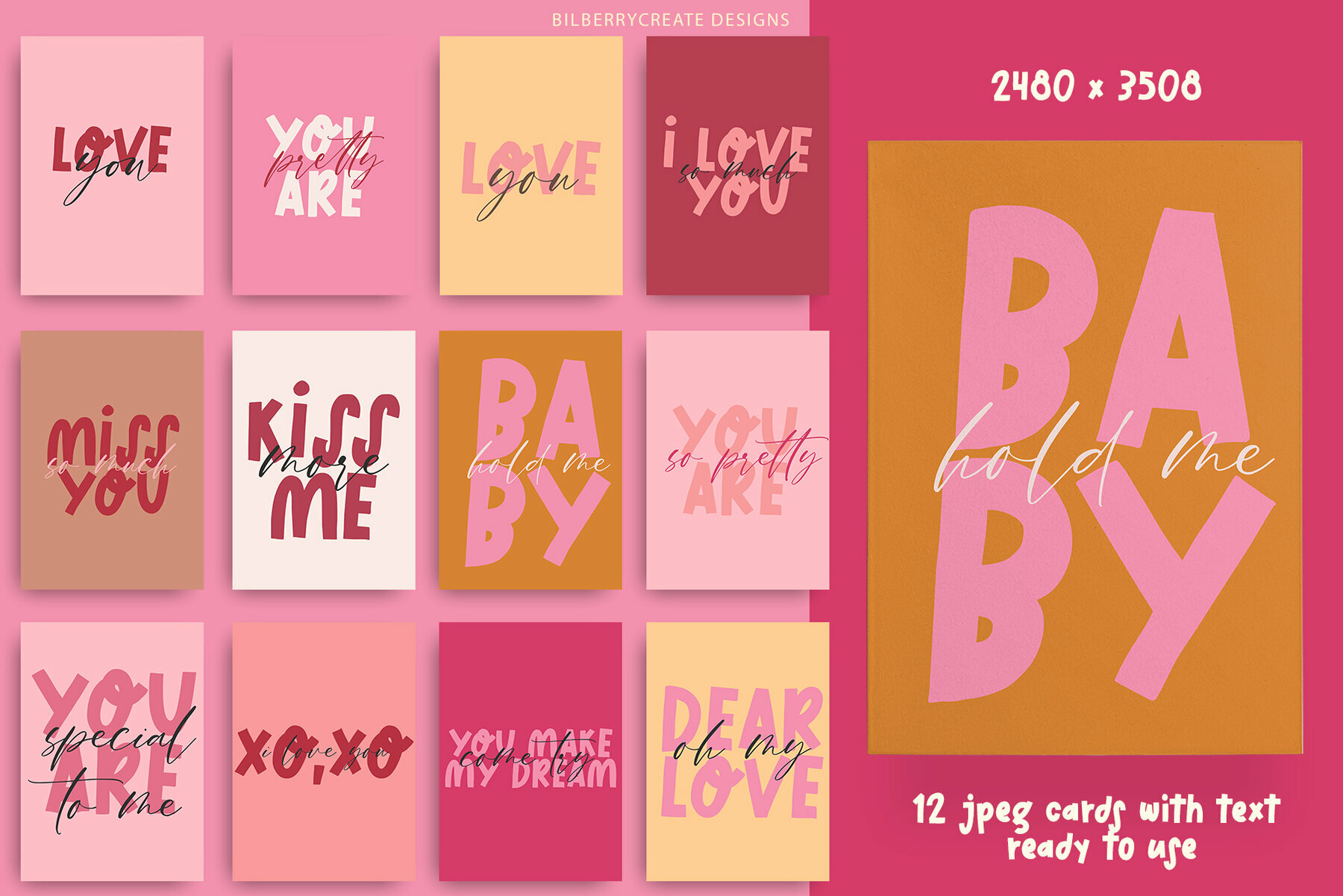 Oh My Dear Love Art Set  4