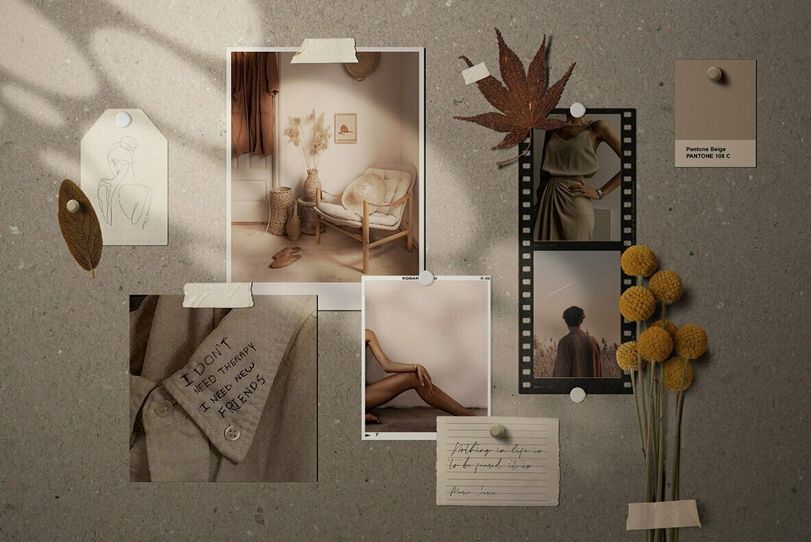 Moodboard Mockup Scene Creator 3