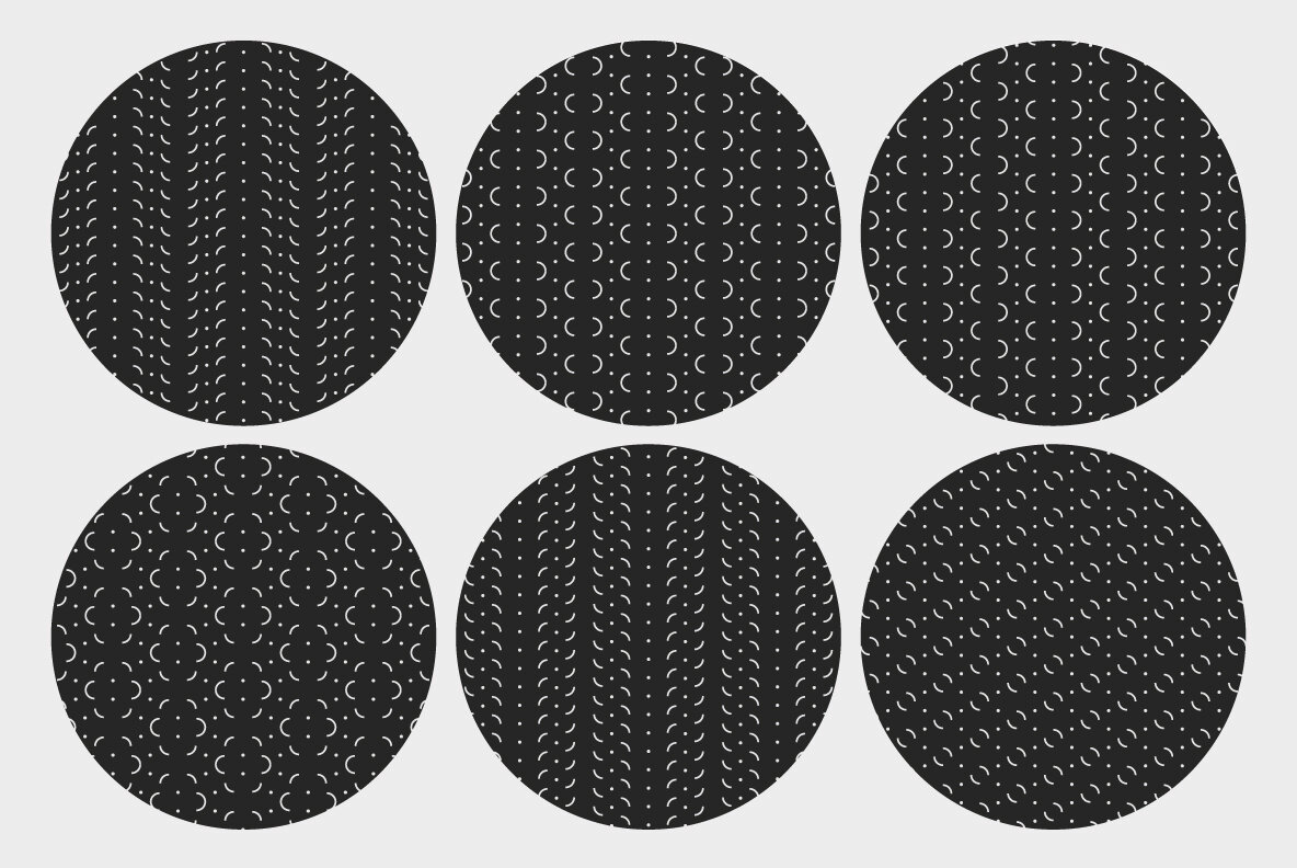 Dot Curve Geo Patterns 13