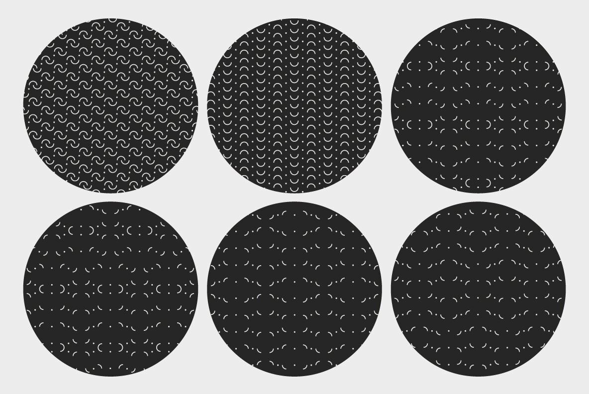 Dot Curve Geo Patterns 14