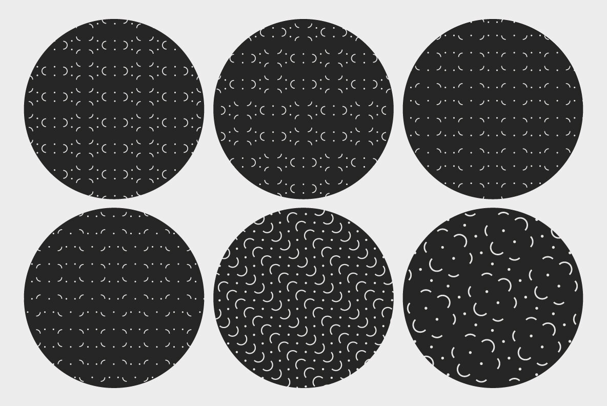 Dot Curve Geo Patterns 15