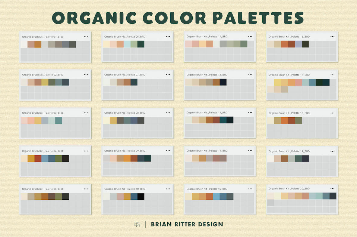 Organic Brush Kit for Procreate 11