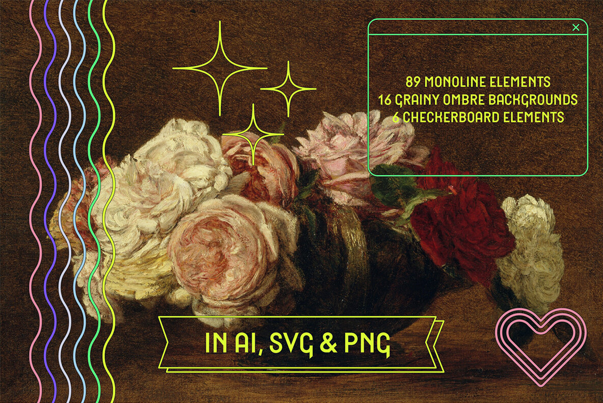 For The Love Of Monoline Vector Set 2