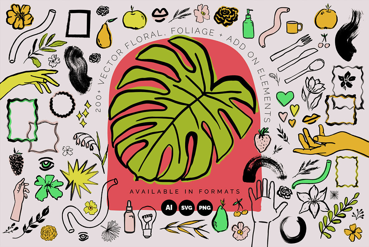 Spring Tutti Frutti Vector Patterns 2