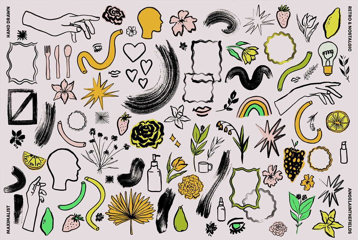 Spring Tutti Frutti Vector Patterns 4