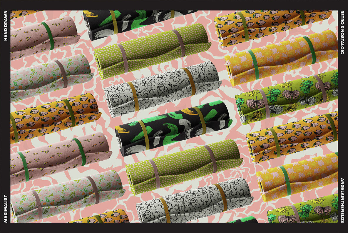 Spring Tutti Frutti Vector Patterns 7