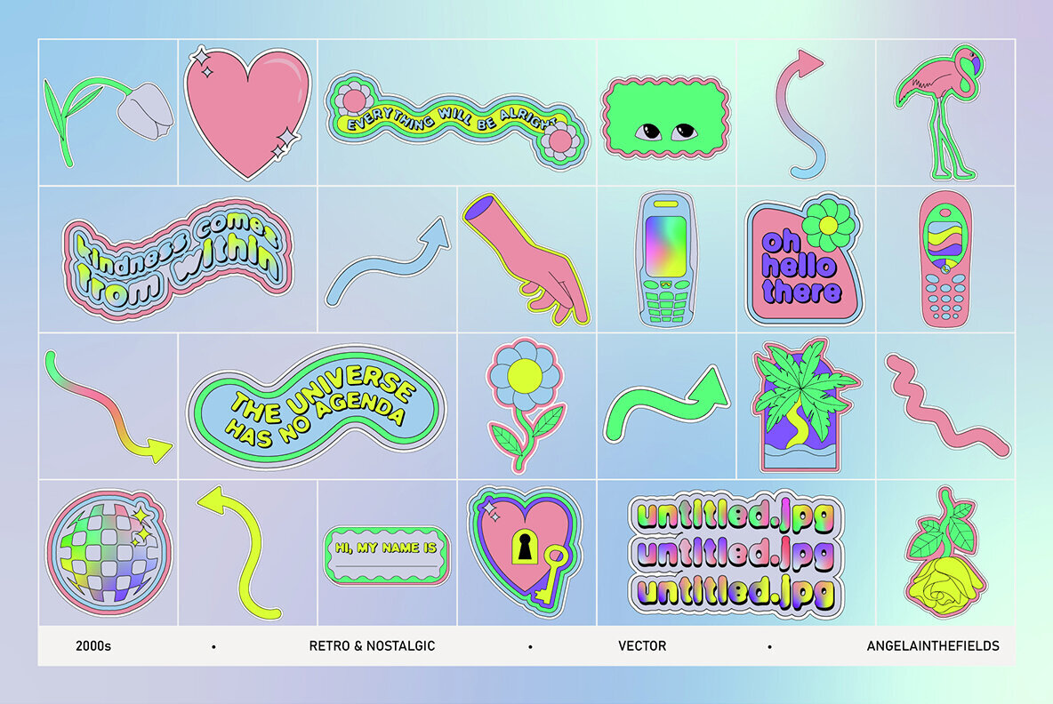 Stickerland 2000s Vector Set 3