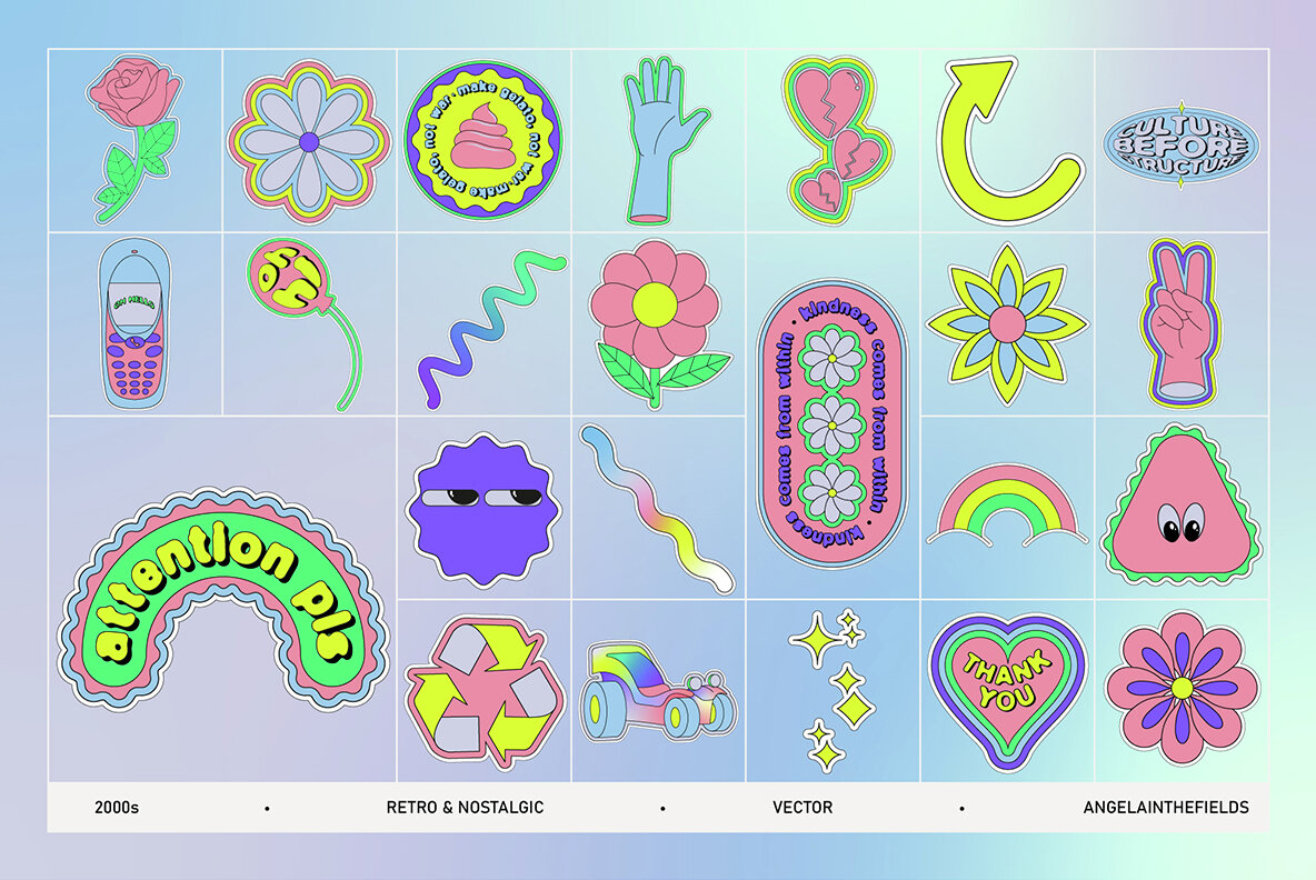 Stickerland 2000s Vector Set 7