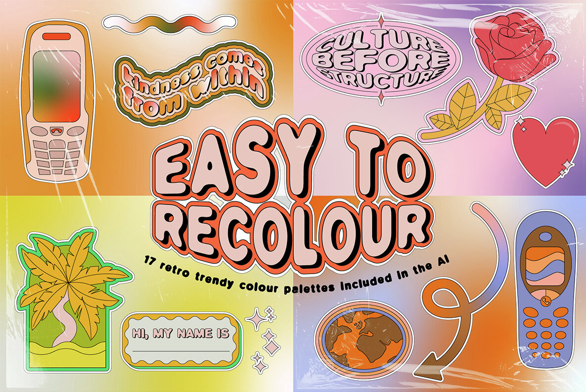 Stickerland 2000s Vector Set 9